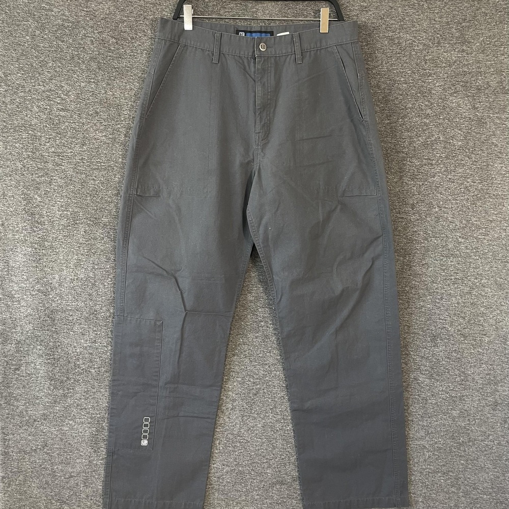 Levi's L2 Pants Mens 34x34 Gray Canvas Chino Straight Leg Baggy‎ Skate Y2K
